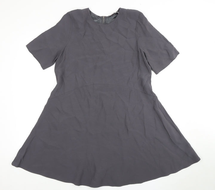 Phase Eight Women's Grey Short Sleeve Dress Size 12