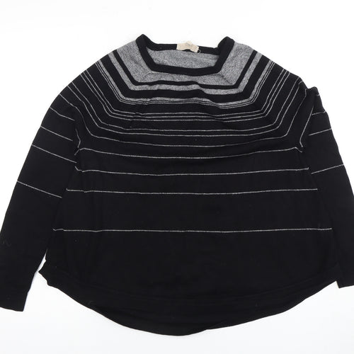 Phase Eight Women’s Black Striped Jersey Top Size 10