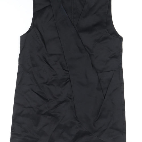 COS Black Sleeveless Top for Women Size 8 with Zip Closure