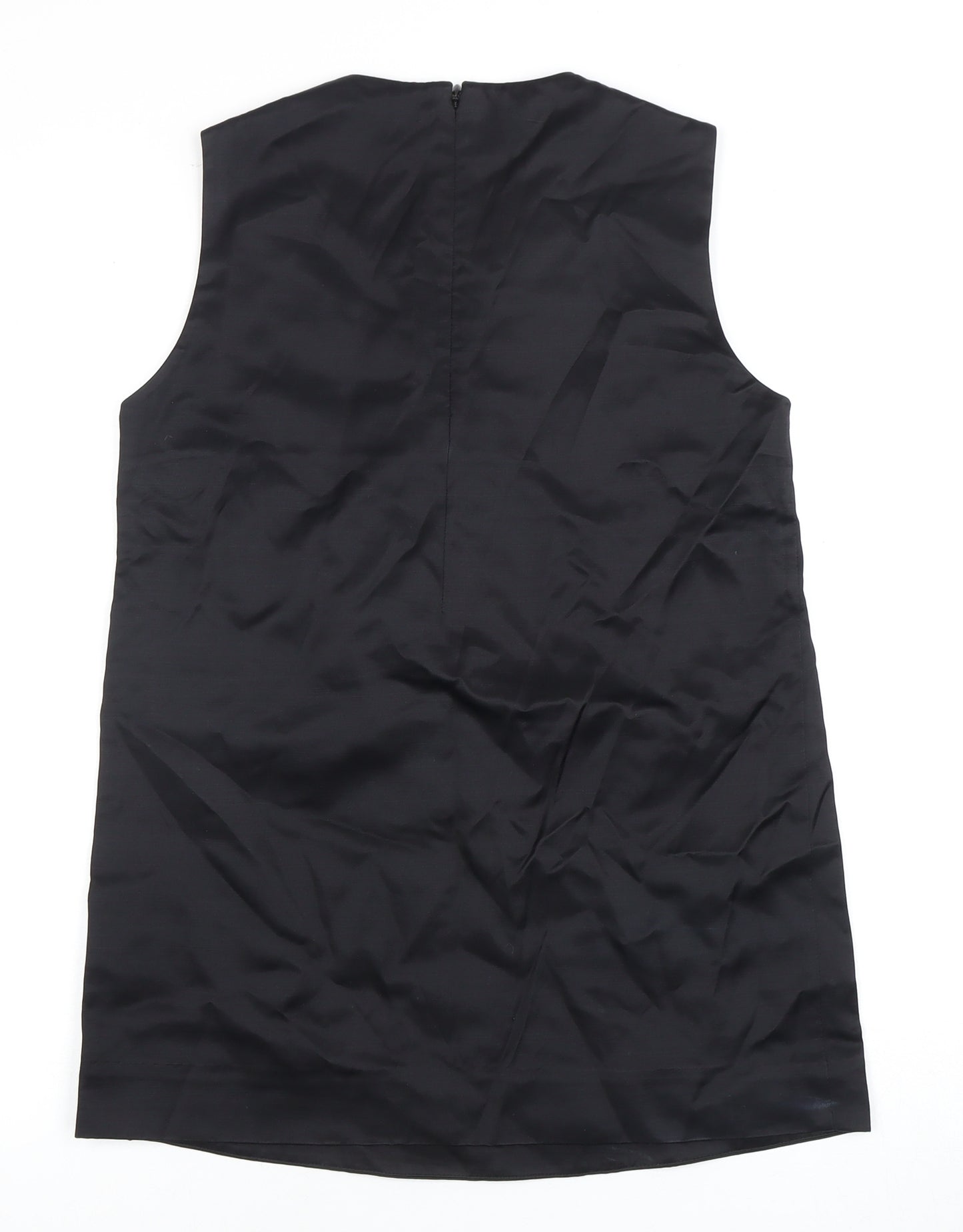 COS Black Sleeveless Top for Women Size 8 with Zip Closure
