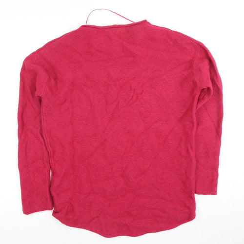 Seasalt Cornwall Red Wool Blend Crew Neck Jumper Size 12