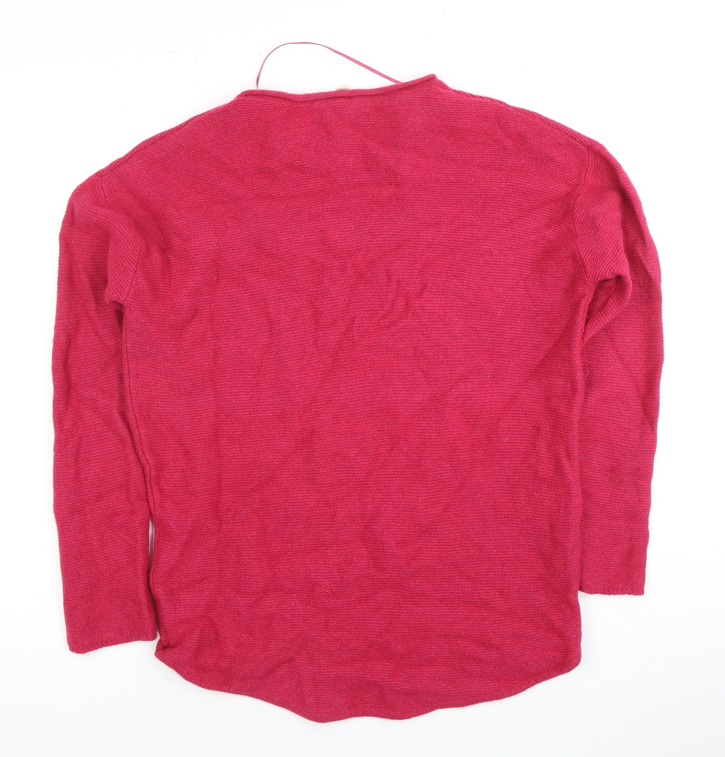 Seasalt Cornwall Red Wool Blend Crew Neck Jumper Size 12