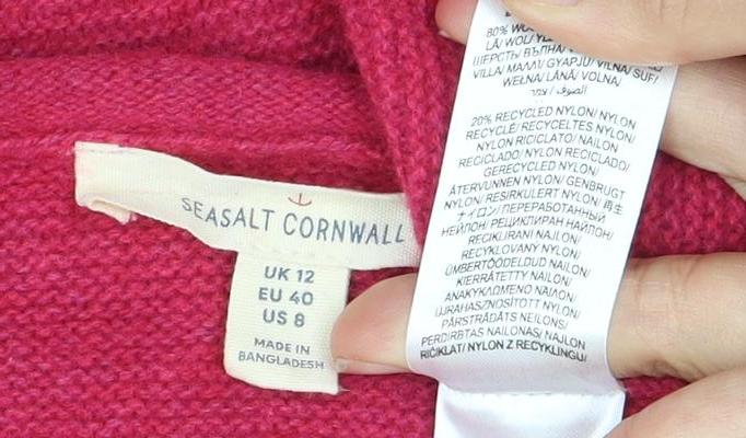 Seasalt Cornwall Red Wool Blend Crew Neck Jumper Size 12