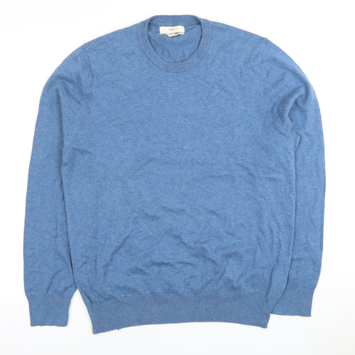 Marks and Spencer Men's Blue Pullover Jumper Size L