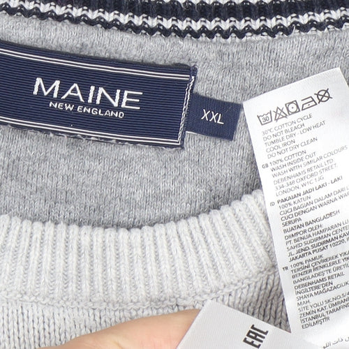 Maine New England Men's Grey XL Pullover Jumper