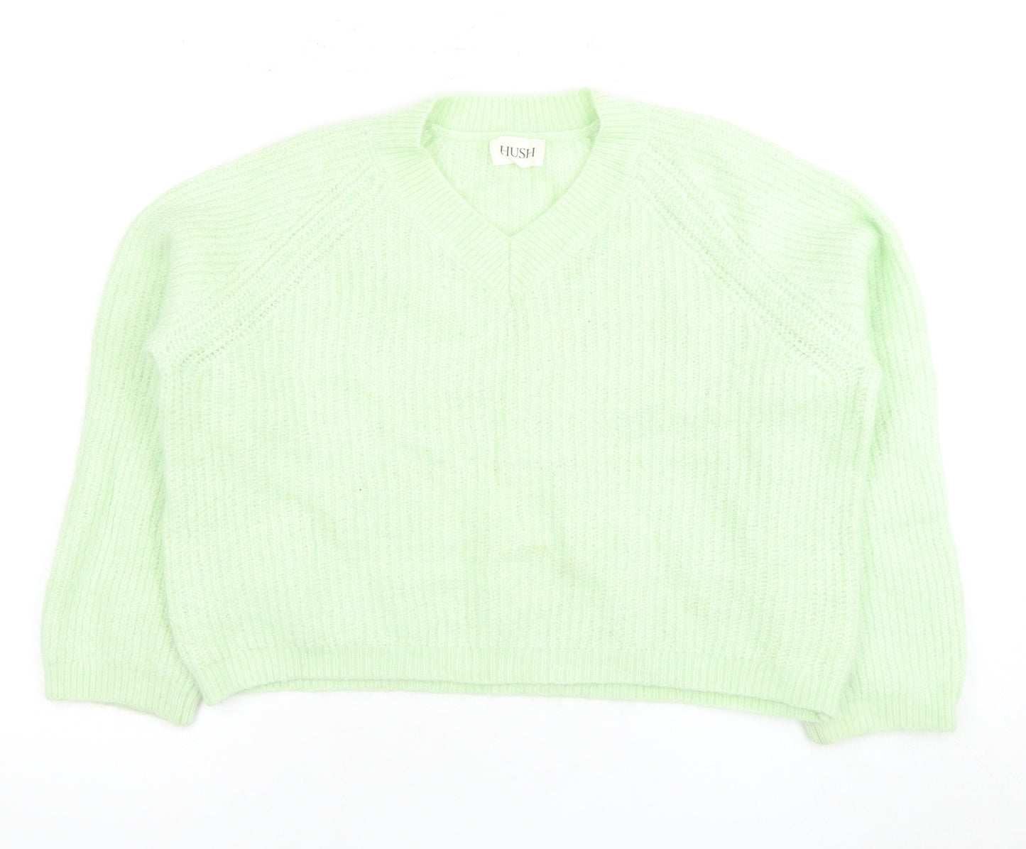 Hush Women’s Green XL V-Neck Pullover Jumper