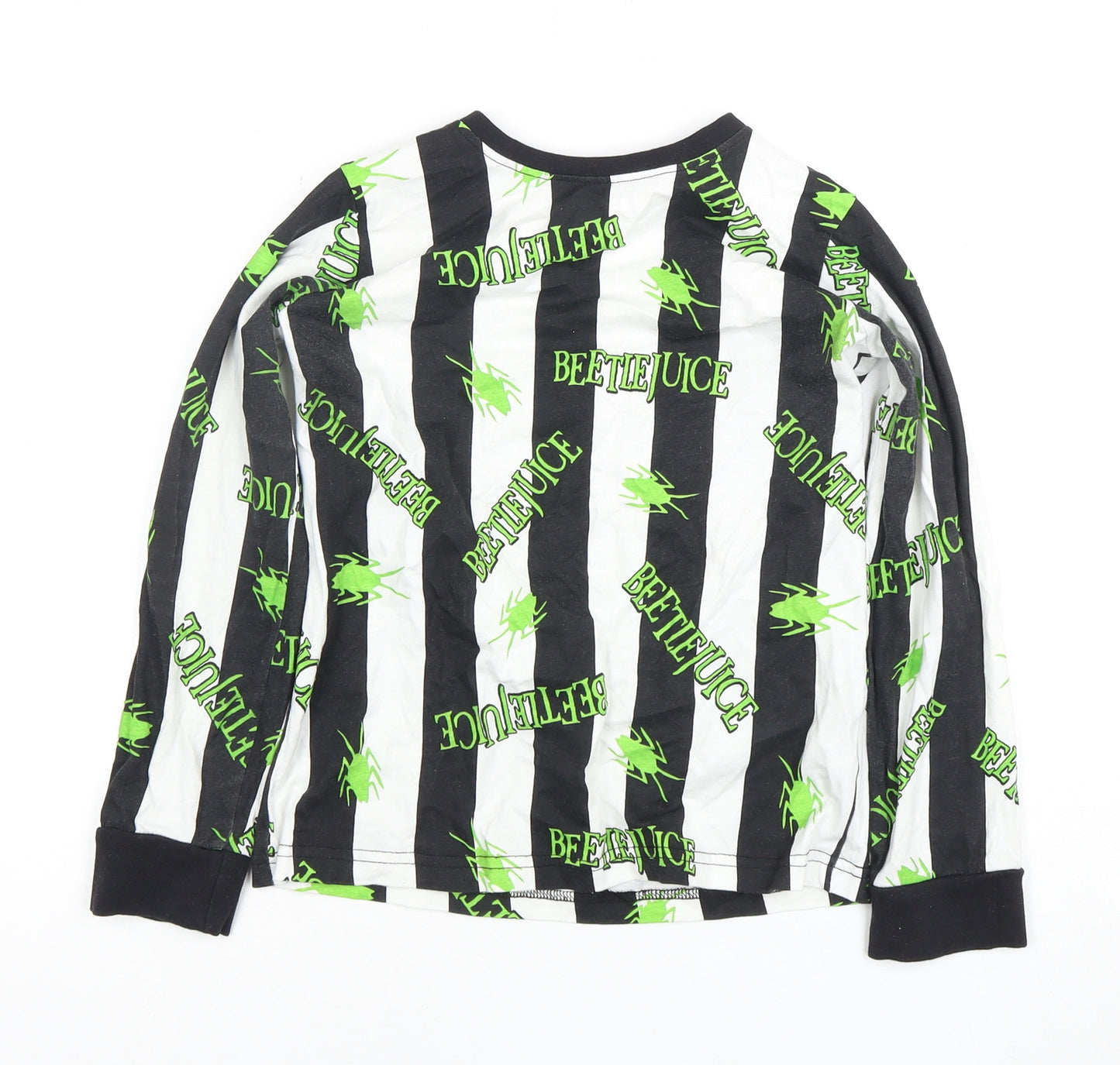 Boys Black Beetlejuice Pyjama Top 9-10 Years
