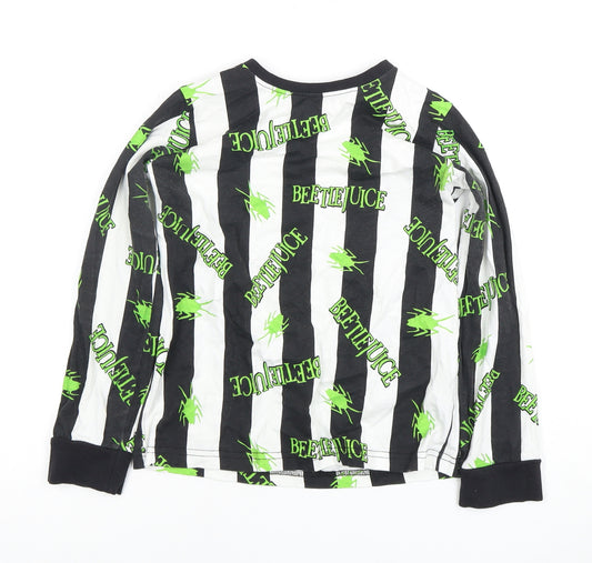 Boys Black Beetlejuice Pyjama Top 9-10 Years