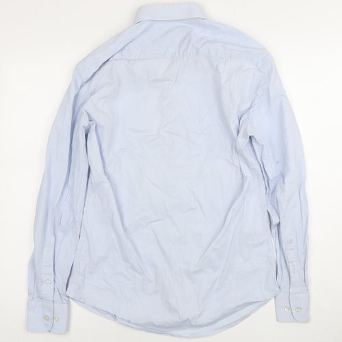 Benetti Men's Blue Cotton Dress Shirt 15.5 Tapered