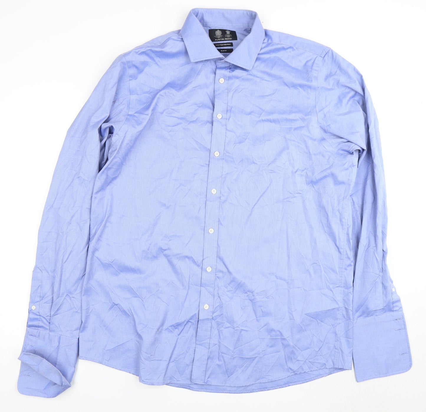 Austin Reed Men's Blue Slim Fit Dress Shirt 18L