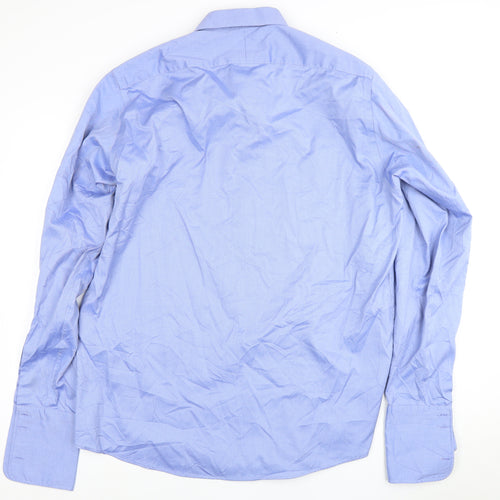 Austin Reed Men's Blue Slim Fit Dress Shirt 18L