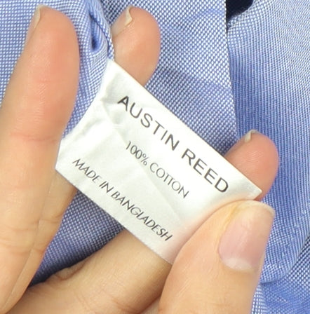 Austin Reed Men's Blue Slim Fit Dress Shirt 18L