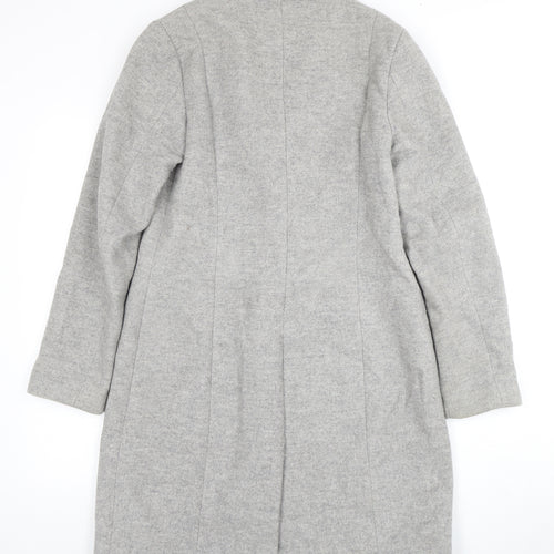 s.Oliver Women's Grey Wool Blend Long Overcoat Size 12
