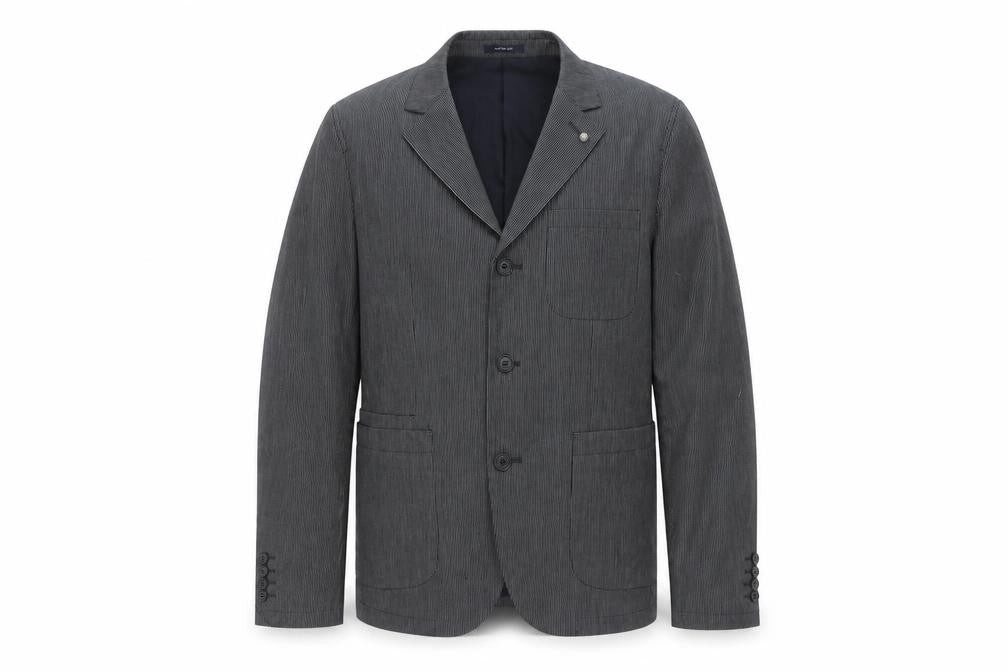 Peter Werth Men's Blue Striped Blazer, Size 38 Jacket