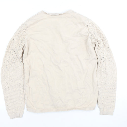 Isle Women's Beige Cotton Cardigan Size 10