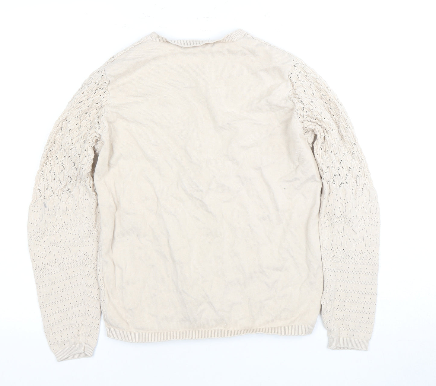Isle Women's Beige Cotton Cardigan Size 10
