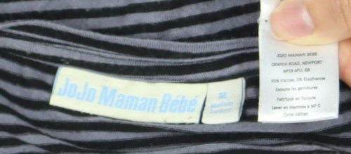 Joro Maman Bebe Grey Striped T-Shirt Dress, Size 12