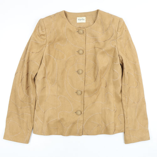 Viyella Women's Brown Blazer, Size 10, Regular Fit, Lined