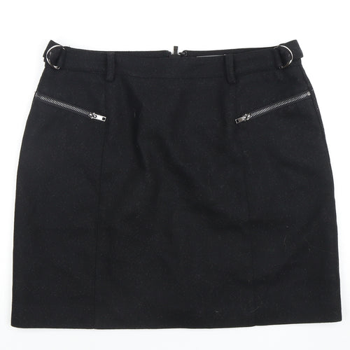 Mint Velvet Women's Black Knee Length Pencil Skirt 12