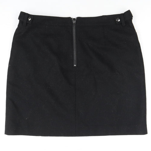 Mint Velvet Women's Black Knee Length Pencil Skirt 12