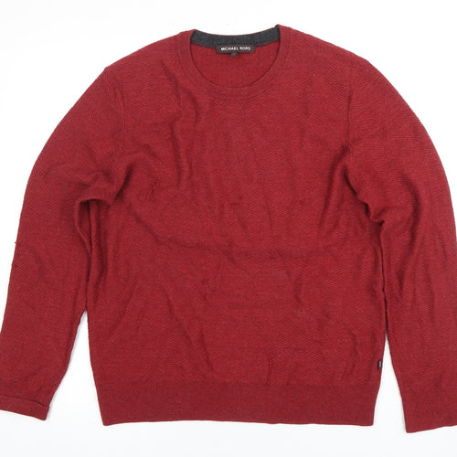 Michael Kors Men's Red Wool Pullover Jumper S
