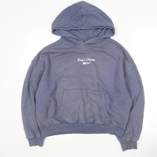 Pull&Bear Teen Blue Hoodie, Size L, Graphic Casual Wear