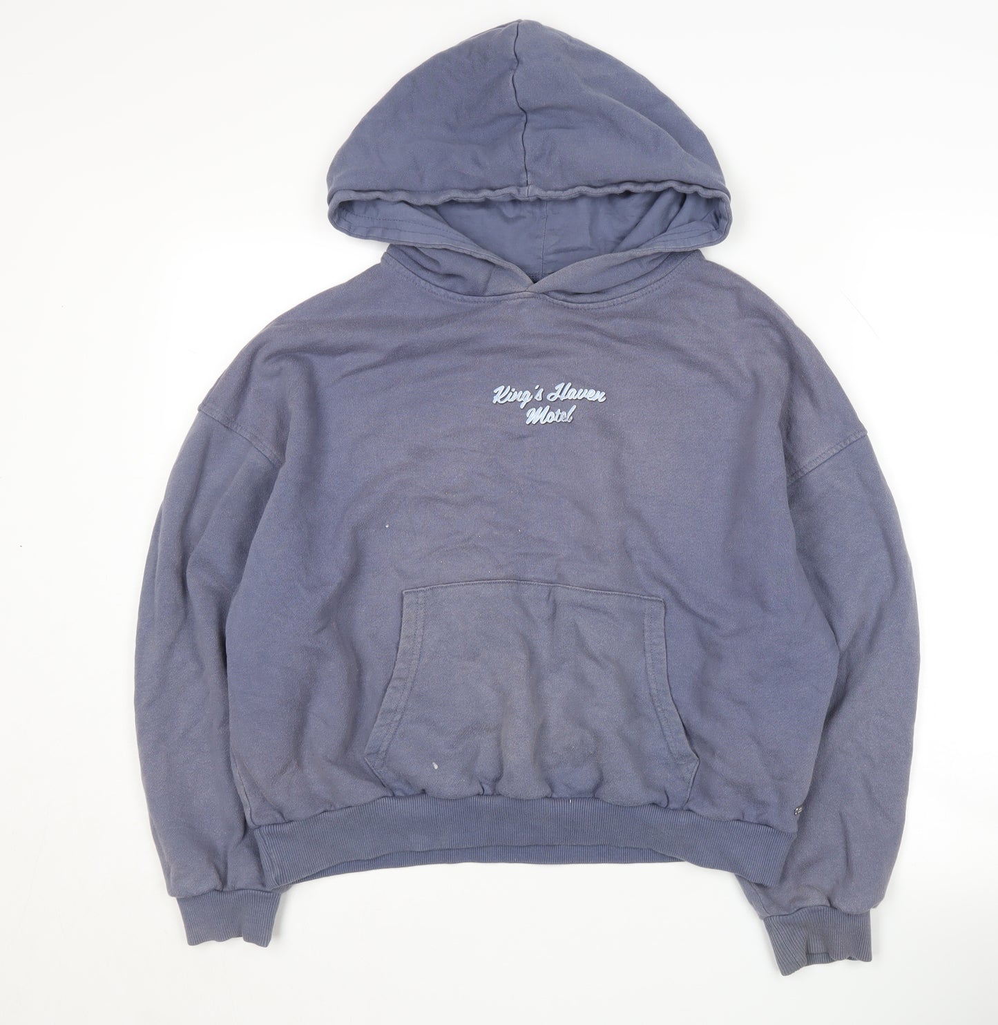 Pull&Bear Teen Blue Hoodie, Size L, Graphic Casual Wear