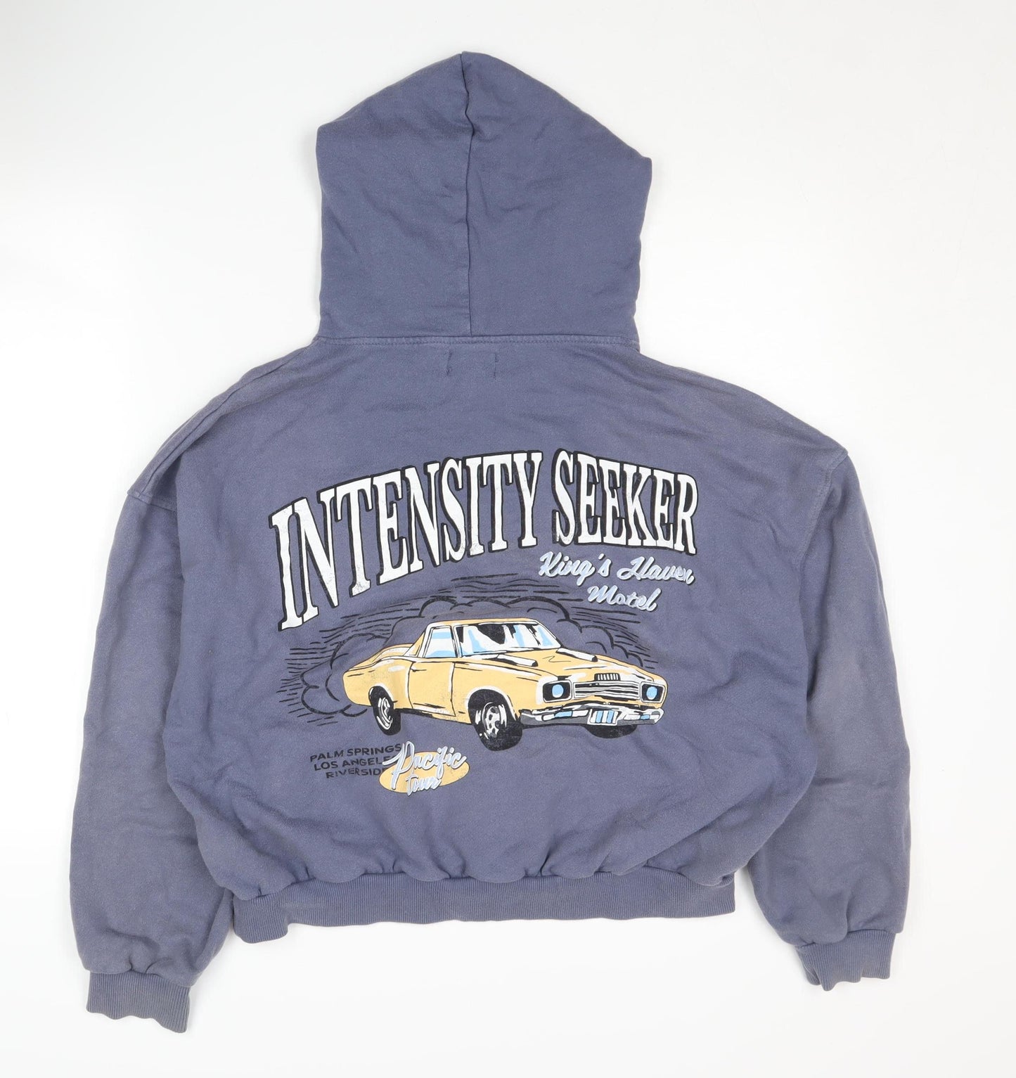 Pull&Bear Teen Blue Hoodie, Size L, Graphic Casual Wear