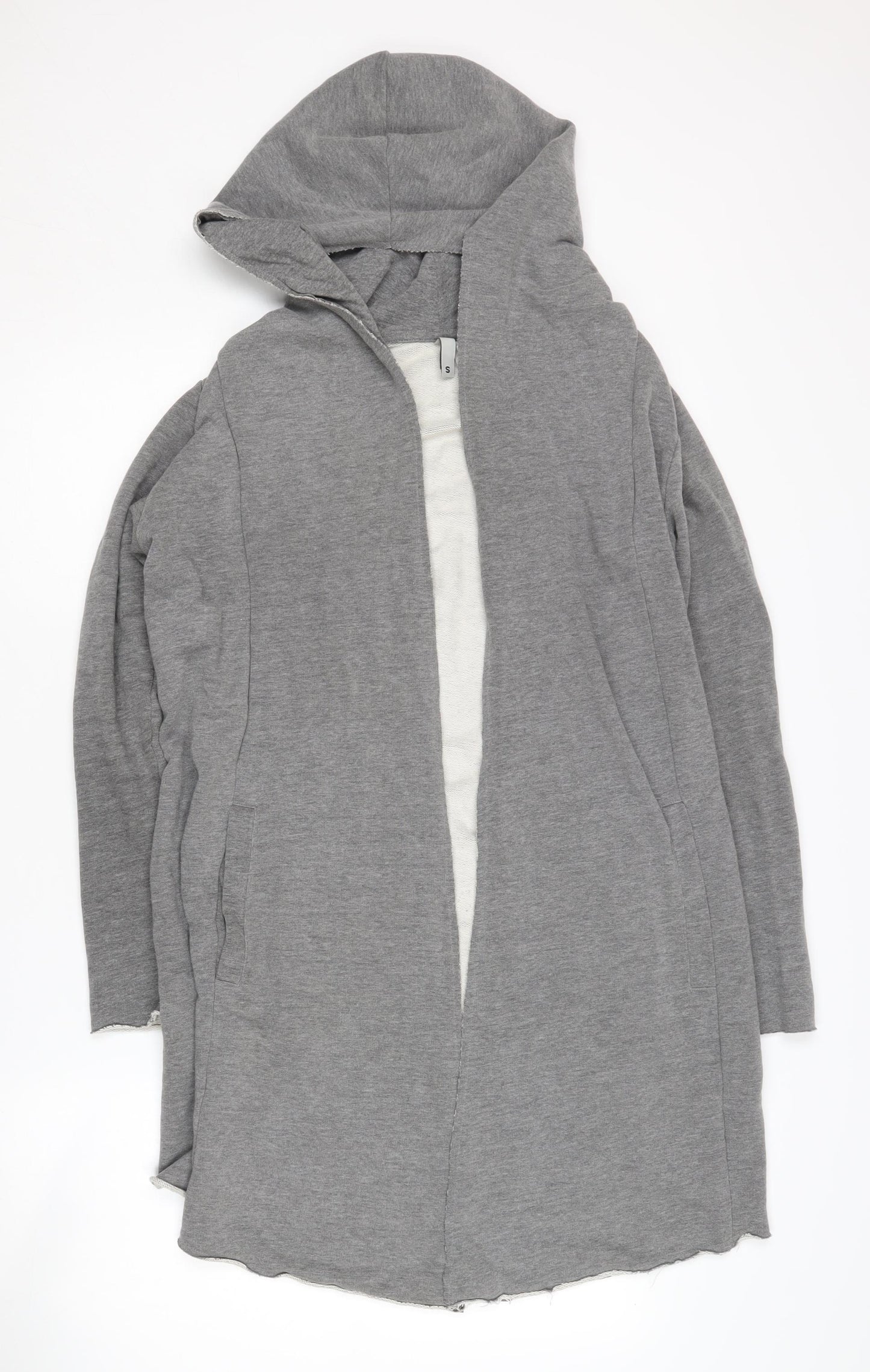H&M Women's Grey Hooded Long Sleeve Cardigan Size S