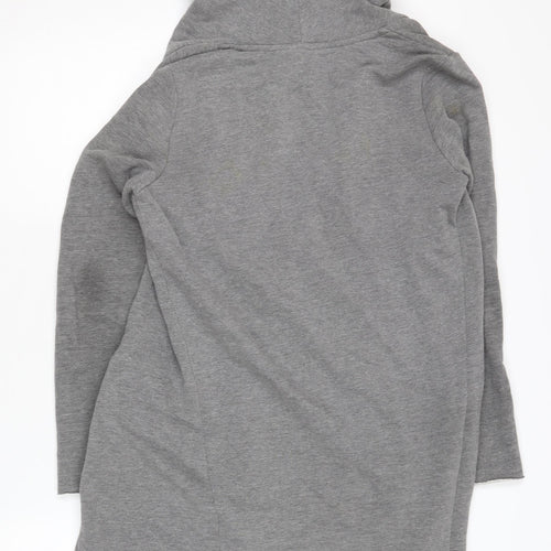 H&M Women's Grey Hooded Long Sleeve Cardigan Size S