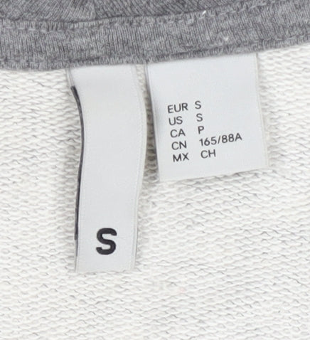 H&M Women's Grey Hooded Long Sleeve Cardigan Size S