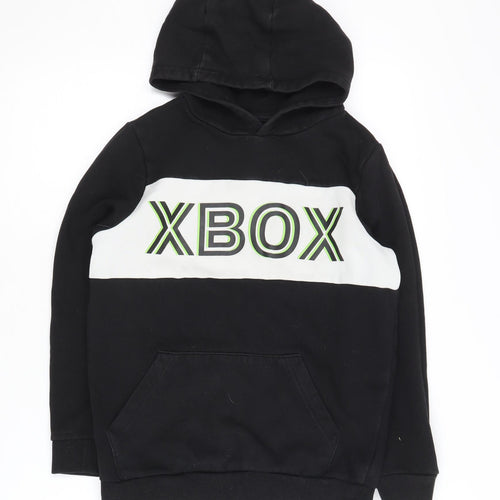 XBOX Boys Black Pullover Hoodie 9-10 Years Gaming Logo