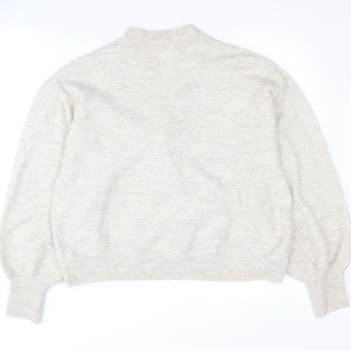 ASOS DESIGN Women's Beige Cardigan Size 10 Button Knit