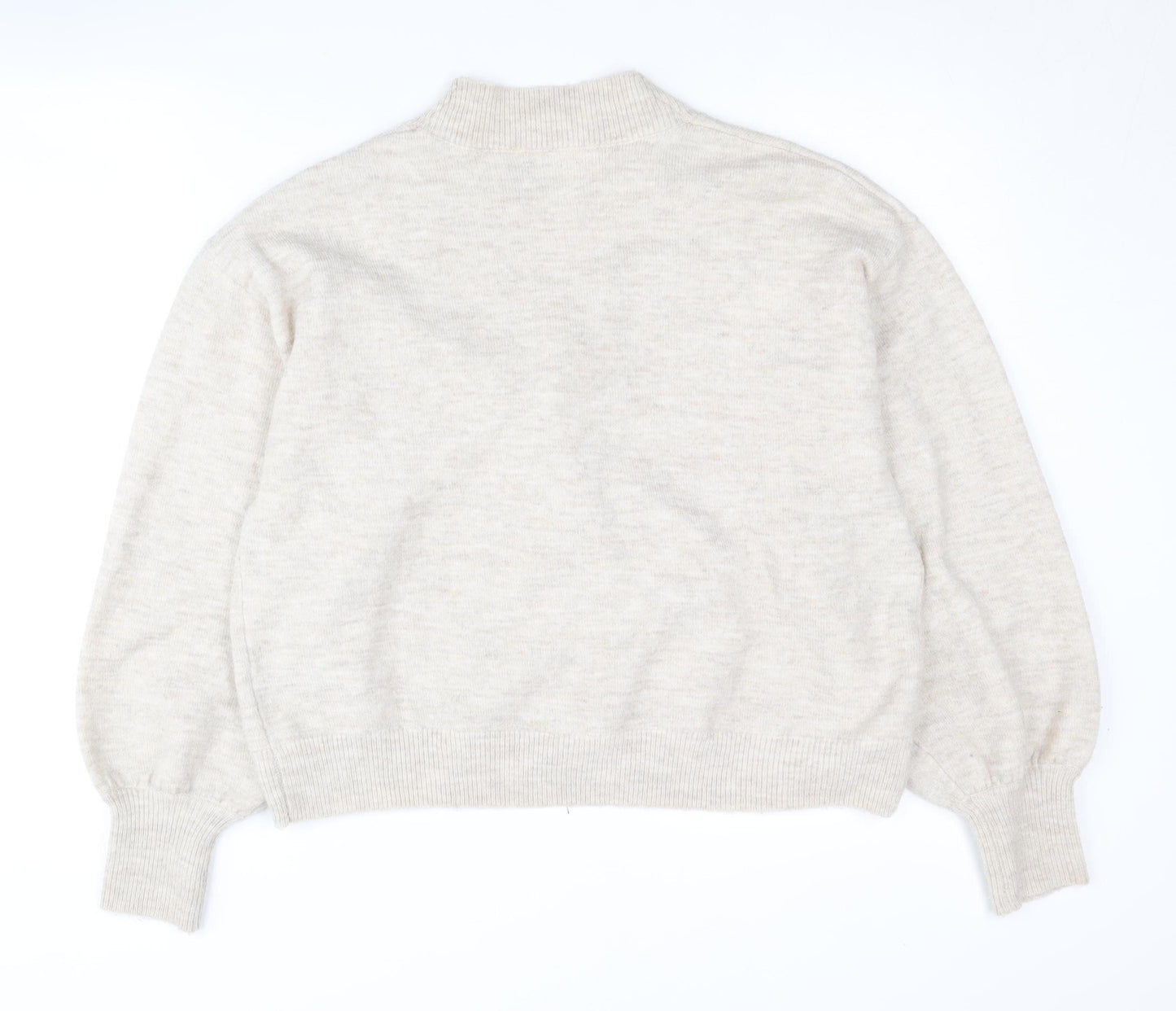 ASOS DESIGN Women's Beige Cardigan Size 10 Button Knit