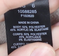 ASOS DESIGN Women's Beige Cardigan Size 10 Button Knit