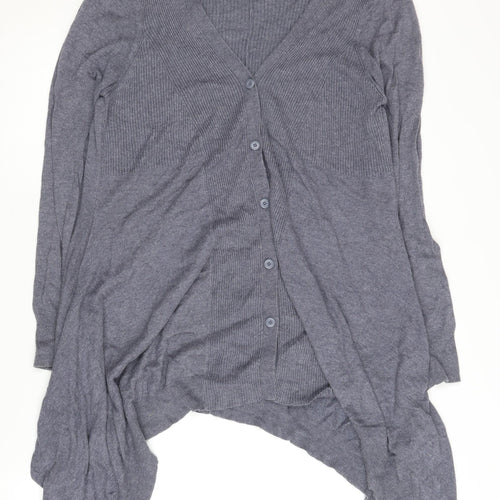 Marks and Spencer Women's Blue Cardigan, Size 16, V-Neck