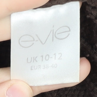 Evie Women's Brown Hooded Cardigan Size 10-12 Casual