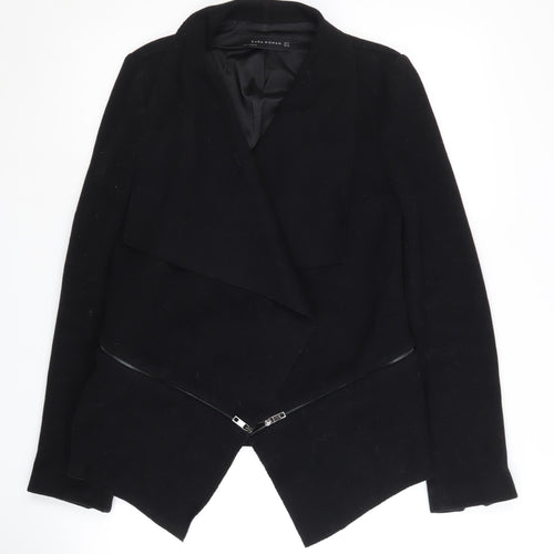 Zara Woman Black Wool Blend Jacket, S, Autumn/Winter Casual