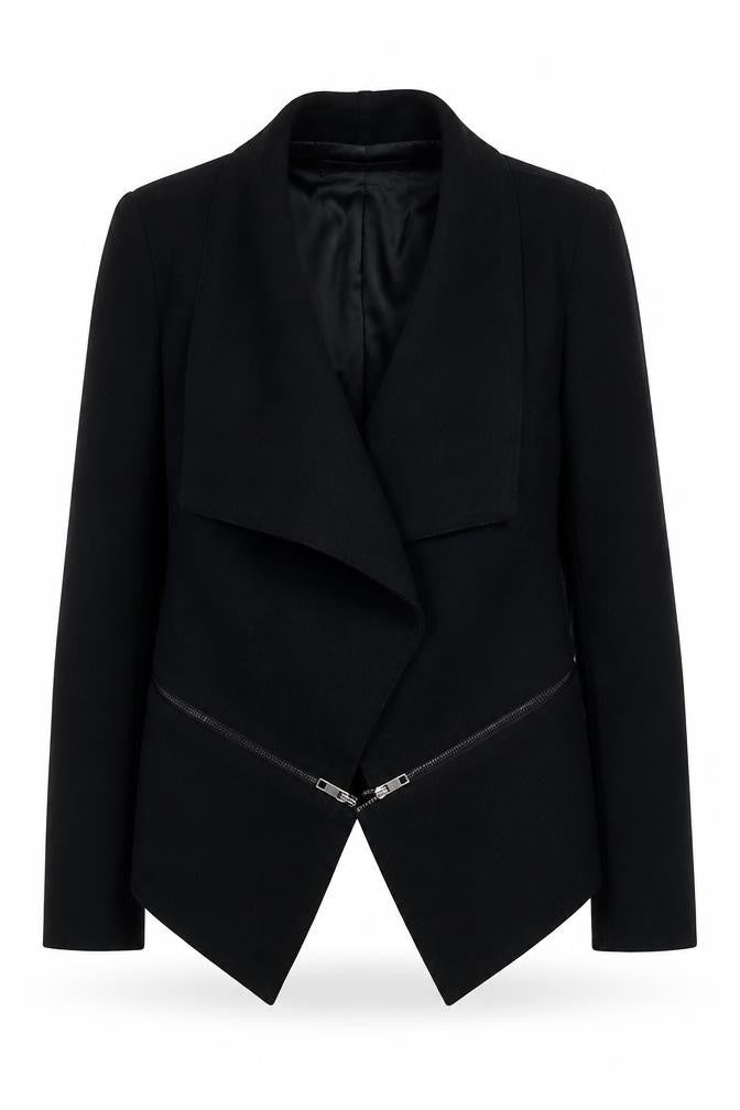 Zara Woman Black Wool Blend Jacket, S, Autumn/Winter Casual