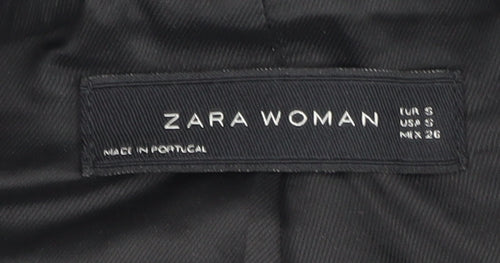 Zara Woman Black Wool Blend Jacket, S, Autumn/Winter Casual