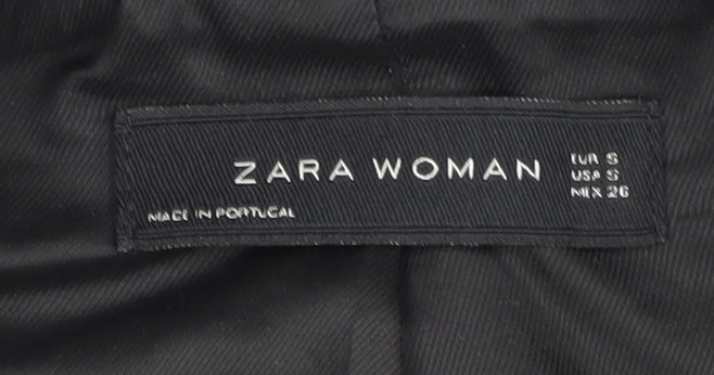 Zara Woman Black Wool Blend Jacket, S, Autumn/Winter Casual