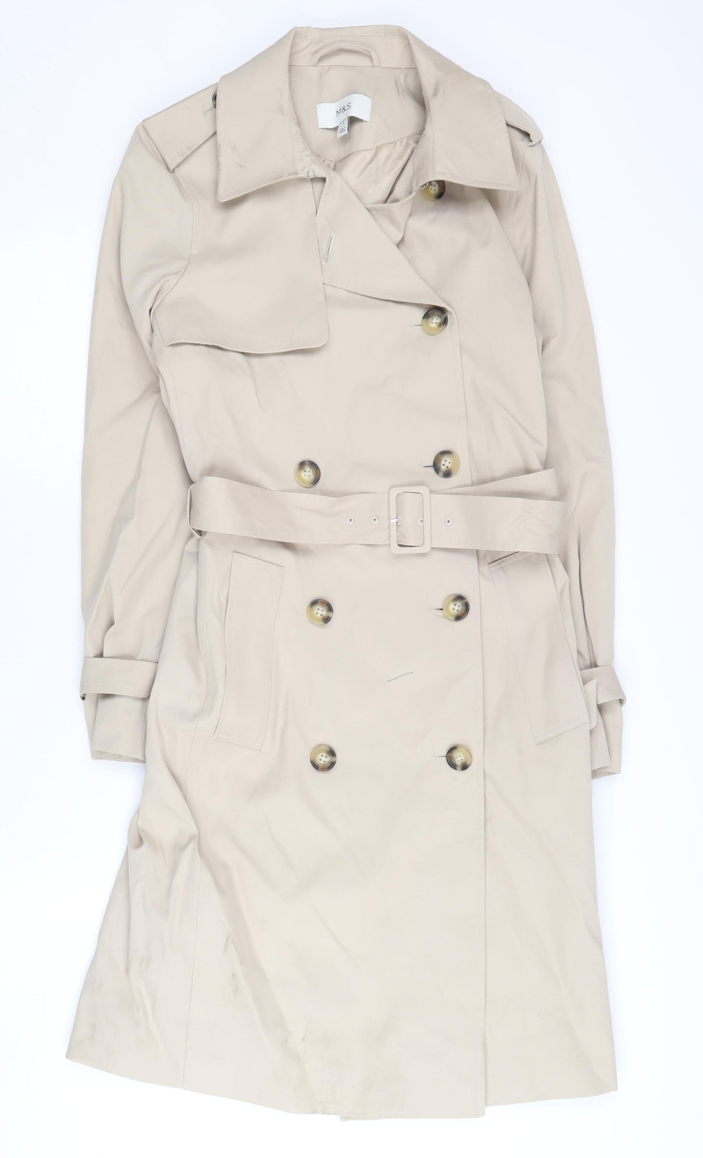 Marks and Spencer Beige Women's Trench Coat Size 8
