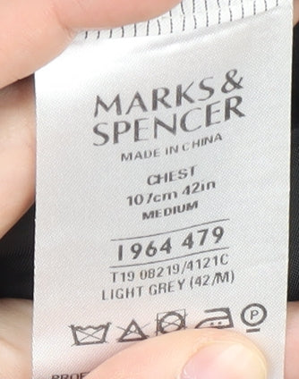 Marks and Spencer Men's Grey Blazer 42R Chest