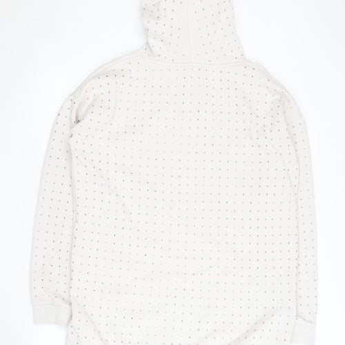 River Island Women's S White Studded Pullover Hoodie