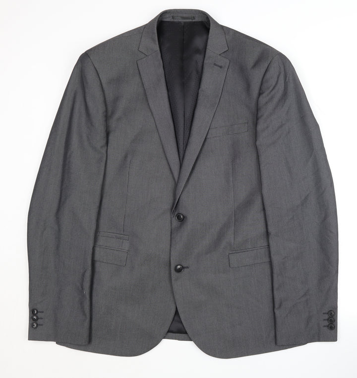Next Grey Men's Suit Jacket 44R - Formal Business Wear