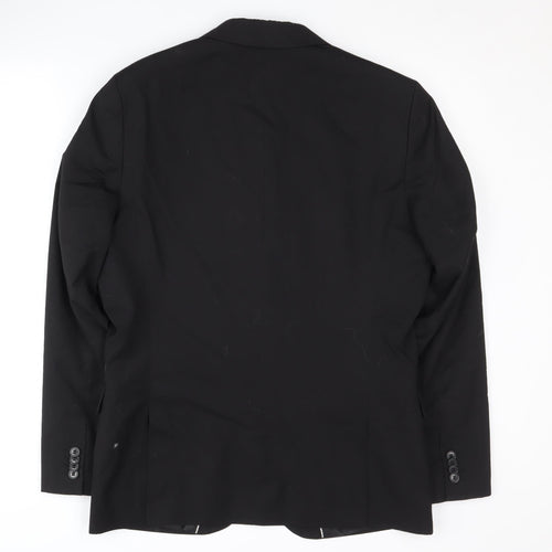H&M Men's Black Regular Fit Blazer, Size 50, Formal