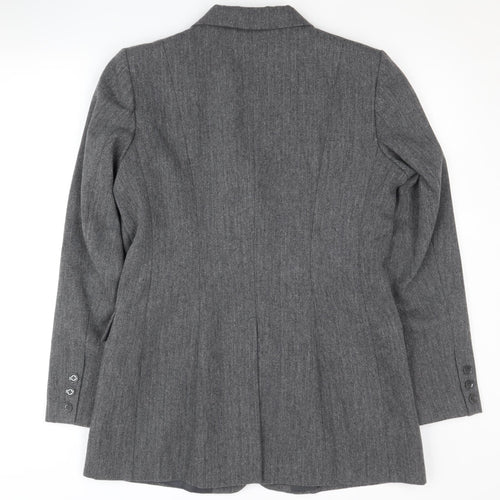 Dublin Women's Grey Single-Breasted Notch Blazer Size 12