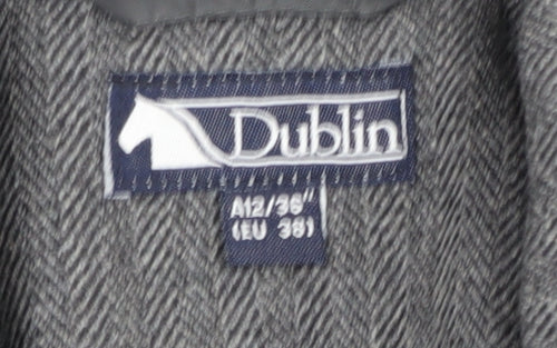 Dublin Women's Grey Single-Breasted Notch Blazer Size 12