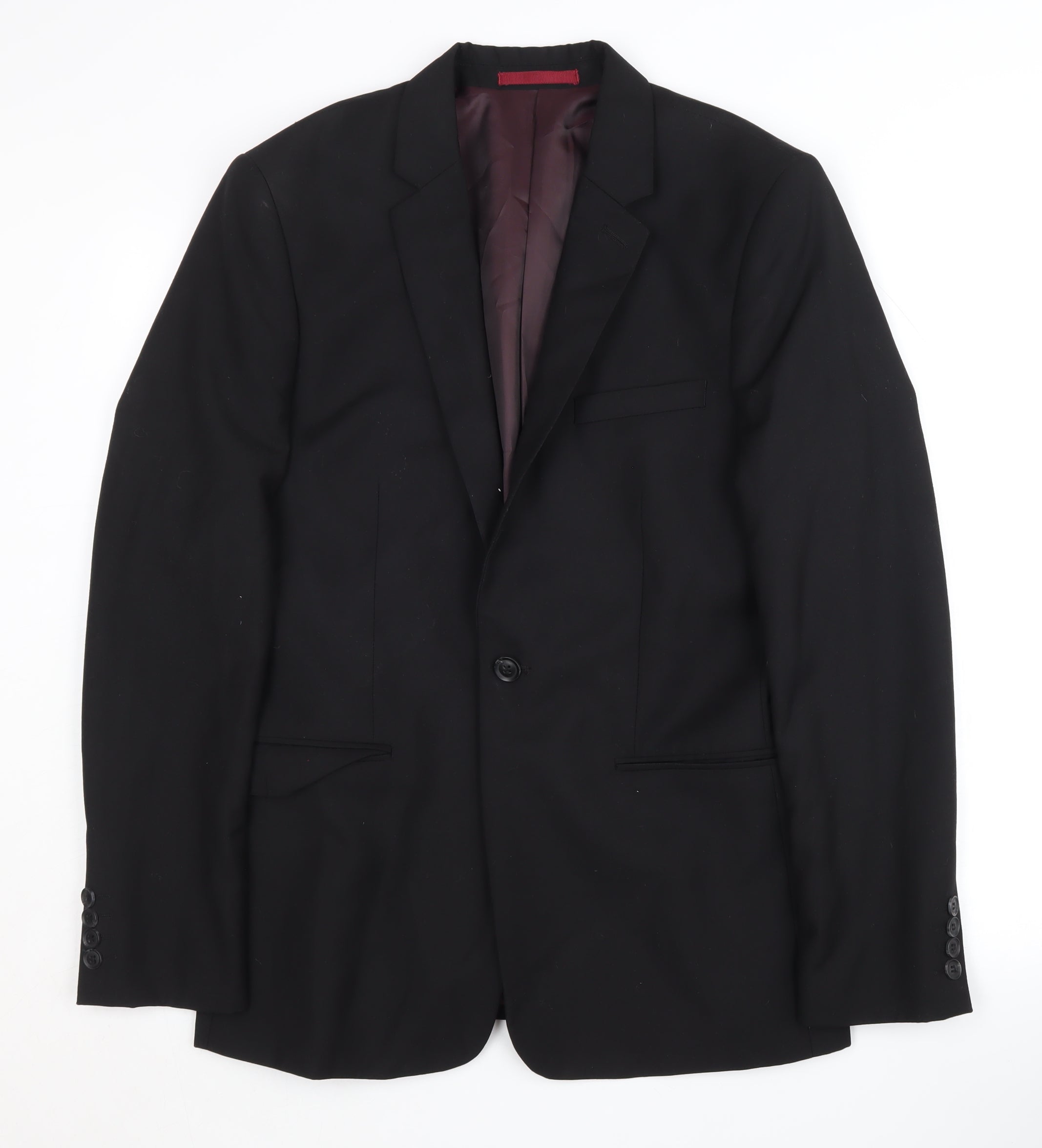 Septwolves Mens Black Jacket Suit Jacket Size 38 – Preworn