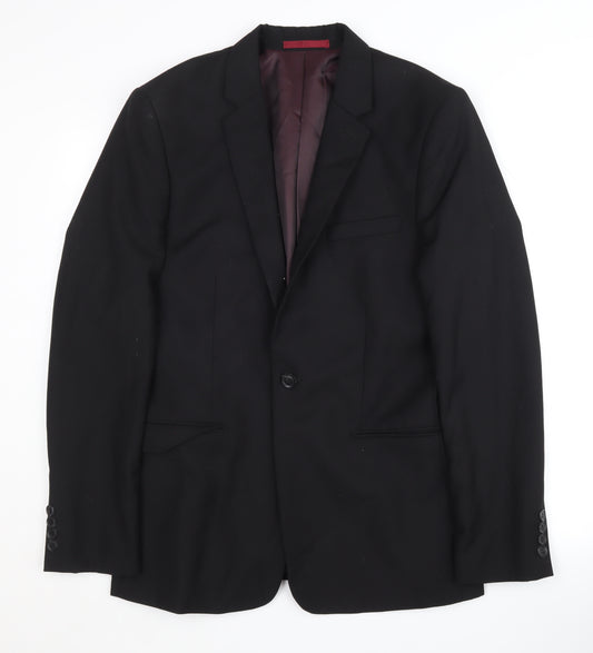 Topman Men's Black Skinny Blazer 38R Formal